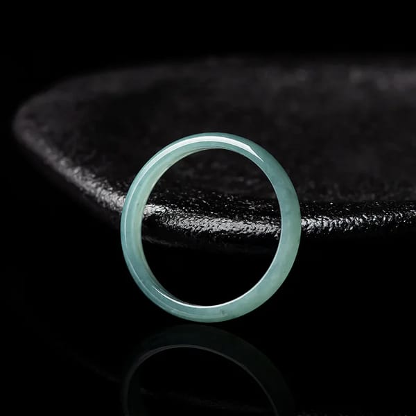 Natural A-grade Jade Blue Aqua Ring for Men and Women Basic Summer Cold and Fatigue Eliminating High Quality Jewelry Gift 4