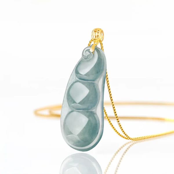 High Grade Natural A-grade Jade Pendant Necklace Women's 18K Gold Chain Inlaid with Fudou Ice Jade Magnificent Jewelry Fine Gift 2