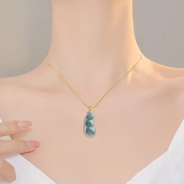 High Grade Natural A-grade Jade Pendant Necklace Women's 18K Gold Chain Inlaid with Fudou Ice Jade Magnificent Jewelry Fine Gift 4