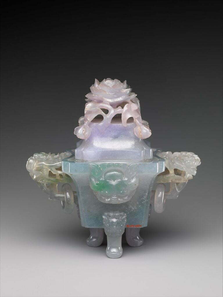 A 19th Century Chinese Incense burner. Very intricate, made with jadeite which has vibrant colors.