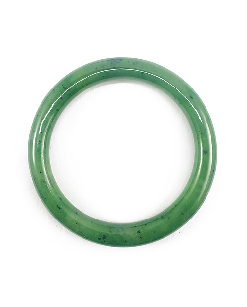 Green Siberian nephrite jade bangle
